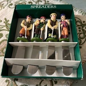 Boston Warehouse Colorful Golfer Spreaders Set